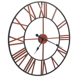 ZNTS Wall Clock Metal 58 cm Red 283864