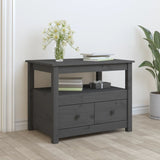 Coffee Table Grey 71x49x55 cm Solid Wood Pine 820938