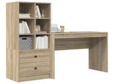 Desk with Drawer with Shelf with Storage 2 pcs Sonoma Oak 3337323