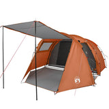 Camping Tent Tunnel 4-Person Grey and Orange Waterproof 94399