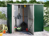 Garden Shed Green 180.5x97x209.5 cm Galvanised Steel 150903
