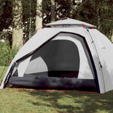 ZNTS Camping Tent Dome 4-Person White Blackout Fabric Quick Release 4004245