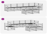 Sofa Sets 8 pcs Natural Solid Acacia Wood 3374994