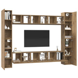 TV Cabinet Set 10 pcs Artisan Oak Engineered Wood 3393230