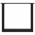 ZNTS Coffee Table Legs U-Shaped 2 pcs Black 50x cm Steel 4013156