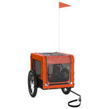 Pet Bike Trailer Orange and Black Oxford Fabric&Iron 93914