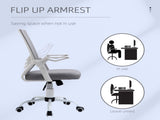 Mesh Office Chair with Flip-up Armrest, Swivel Computer Chair with Lumbar Support, Adjustable T3398P344645