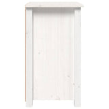 Bedside Cabinet White 40x35x61.5 cm Solid Wood Pine 813701