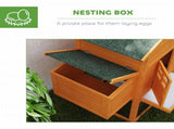 Wooden Chicken Coop with Run, Nesting Box, Slide-out Tray, Ramp, Perches, Asphalt Roof, 179 x 67 x T3398P425404