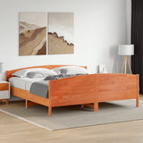 Bed Frame without Mattress Wax Brown 180x200 cm Super King Solid Wood Pine 3216166