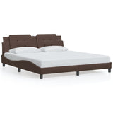 Bed Frame without Mattress "Zadar" Brown 180x200 cm Super King Faux Leather 3208200