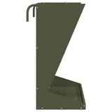 Hay Feeder Olive Green 71 x 33 x 70 cm Cold-Rolled Steel 874631