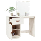 Dressing Table with LED White 95x50x133.5 cm Solid Wood Pine 820093