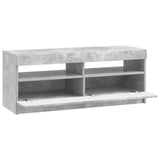 LED TV Cabinet Concrete Grey Engineered Wood 897868
