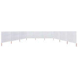 9-panel Wind Screen Fabric 1200x120 cm Sand White 47192