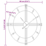 Wall Clock Black 60 cm Iron 4008410