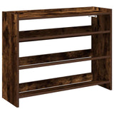 Shoe Rack Smoked Oak 80x25x62 cm Engineered Wood 859918