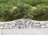 Arched Gabion Baskets 6 pcs 200x30x40/60 cm Galvanised Iron 3145371
