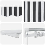 Retractable Awning Anthracite and White 3215790