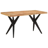 Dining Table Black 140x70x76 cm Solid Wood Acacia 351640