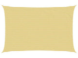 Sunshade Sail 6 x 8 m HDPE Rectangular Yellow and White 42032842