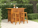 Garden Bar Set Natural wood Solid Acacia wood 3 Piece Set 3116000
