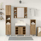 4 Piece Bathroom Furniture Set Artisan Oak Engineered Wood 3328558
