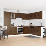 ZNTS 14 Piece Kitchen Cabinet Set Kalmar Brown Oak Engineered Wood 3314978