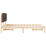 Bed Frame with Upholstered Headboard Taupe 120 x 200 cm 877982