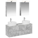 Bathroom Furniture Set 5 pcs Concrete Grey 3406914