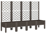 Garden Planter with Trellis Brown 160x40x142 cm PP 367935