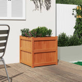 Garden Planter Wax Brown 60x60x60 cm Solid Wood Pine 837428