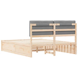 Bed Frame with Upholstered Headboard Light Grey 150 x 200 cm 3398224