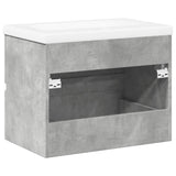 2 Piece Bathroom Furniture Set Concrete Grey Engineered Wood 3324908