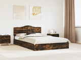 Storage Bed with Drawer Smoked Oak 120 x 190 cm Engineered Wood 3413531