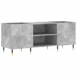 Record Cabinet Concrete Grey 121x38x48 cm Engineered Wood 831672