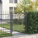 Fence Gate with Spikes EMMEN 150 x 100 cm Powder-coated steel 42009019