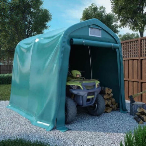 ZNTS Garage Tent PVC 2.4x2.4 m Green 3056431