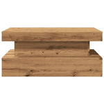 ZNTS Coffee Table with LED Lights Artisian Oak 90x50x40 cm 857715