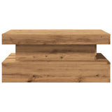 ZNTS Coffee Table with LED Lights Artisian Oak 90x50x40 cm 857715