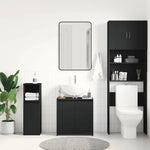 Bathroom Cabinet Black 60x33x61 cm Engineered Wood 802643