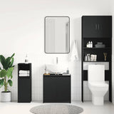 Bathroom Cabinet Black 60x33x61 cm Engineered Wood 802643