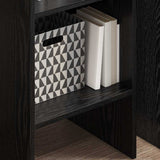 Book Cabinet Black Oak 40 x 35 x 180 cm Engineered Wood 875020