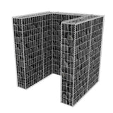 Gabion Single Wheelie Bin Surround Steel 110x100x120 cm 142558