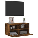 TV Wall Cabinet Smoked Oak 60x30x30 cm Engineered Wood 836862