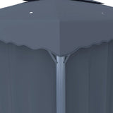 Gazebo with Curtain 4x3 m Anthracite Aluminium 3053376