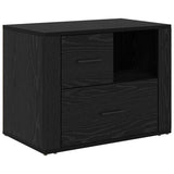 Bedside Cabinet Black Oak 35 x 60 x 50 cm Engineered Wood 881089