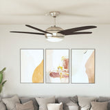 Ornate Ceiling Fan with Light 128 cm Brown 50539