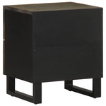 ZNTS Bedside Cabinets 2 pcs Black 40x33x46 cm Solid Wood Mango 4017683