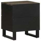 Bedside Cabinets 2 pcs Black 40x33x46 cm Solid Wood Mango 4017683